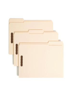 Top Tab Fastener Folder, 1/3-Cut Tab: Assorted, Expands 0.75", 2 Fasteners, Letter Size, Manila, 50/Box