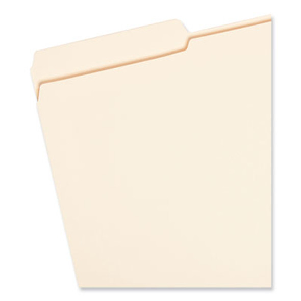Reinforced Tab Manila File Folders, 1/3-Cut Tabs: Assorted, Legal Size, 0.75" Expansion, 14-Pt Manila, 100/Box