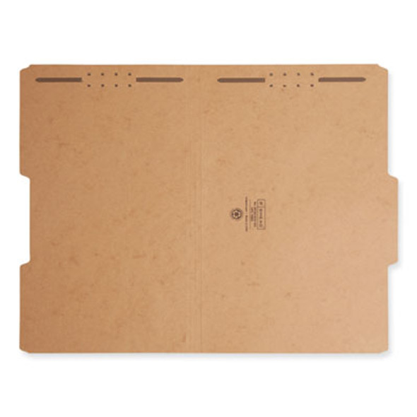 Top Tab Fastener Folders, 2/5-Cut Tab: Right Of Center, Expands 0.75", 2 Fasteners, Legal Size, Kraft, 50/Box