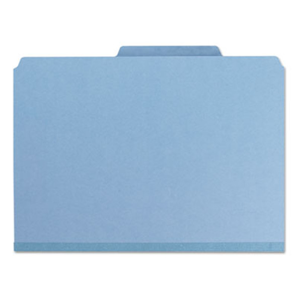 Expanding Recycled Heavy Pressboard Folders, 1/3-Cut Tabs: Assorted, Letter Size, 1" Expansion, Blue, 25/Box