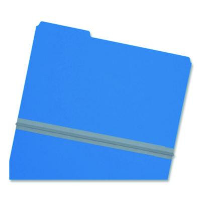 Expanding Recycled Heavy Pressboard Folders, 1/3-Cut Tabs: Assorted, Legal Size, 1" Expansion, Dark Blue, 25/Box