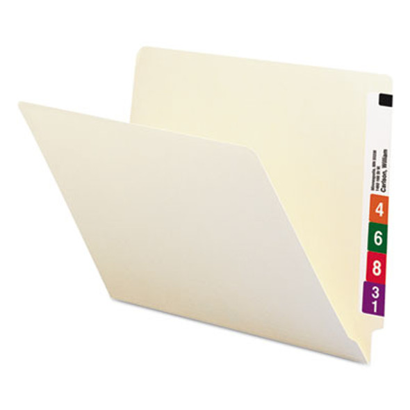 Heavyweight Manila End Tab Folders, 9.5" High Front, Straight 1-Ply Tabs, Letter Size, 0.75" Expansion, Manila, 100/Box