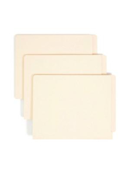 Heavyweight Manila End Tab Folders, 9.5" High Front, Straight Tabs, Letter Size, 0.75" Expansion, Manila, 100/Box