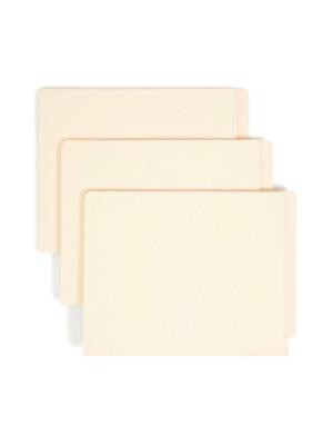 Heavyweight Manila End Tab Folders, 9.5" High Front, Straight Tabs, Letter Size, 0.75" Expansion, Manila, 100/Box