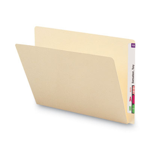 Extended End Tab Manila Folders, Straight Tabs, Letter Size, 0.75" Expansion, Manila, 100/Box