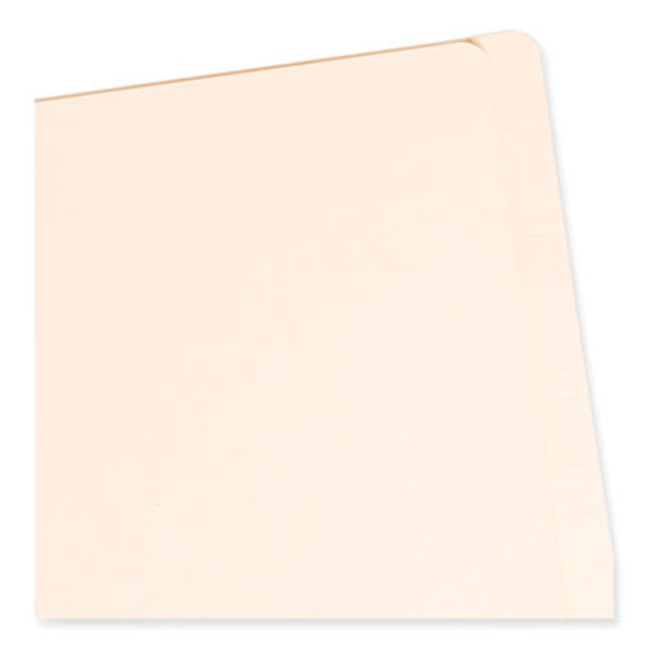 Manila End Tab Classification Folders, 2" Expansion, 1 Divider, 4 Fasteners, Letter Size, Manila Exterior, 10/Box