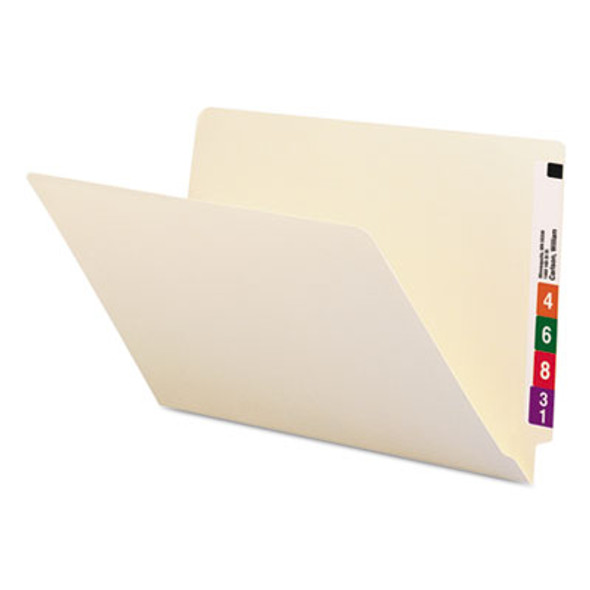 Heavyweight Manila End Tab Folders, 9.5" High Front, Straight Tabs, Legal Size, 0.75" Expansion, Manila, 100/Box