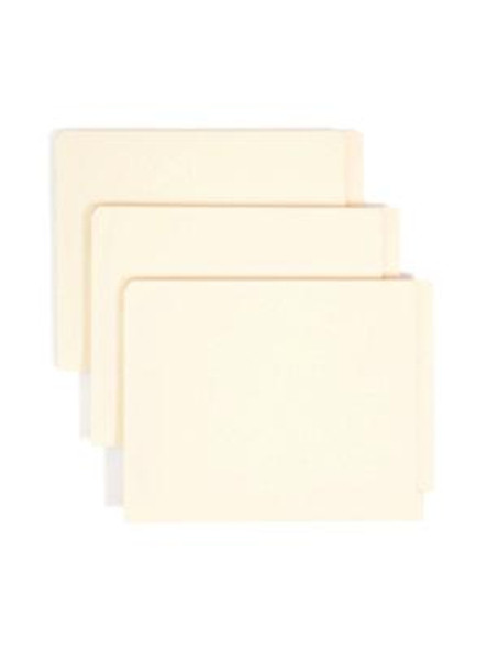 End Tab Fastener Folders With Reinforced Straight Tabs, 11-Pt Manila, 2 Fasteners, Letter Size, Manila Exterior, 50/Box