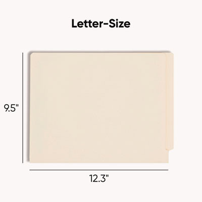 Fastener Folder With Divider, Straight Tab, Expands 0.75", 1 Divider, 4 Fasteners, Letter Size, Manila, 50/Box