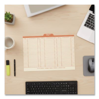Manila Out Guides, Printed Form Style, 1/5-Cut Top Tab, Out, 8.5 X 14, Manila, 100/Box