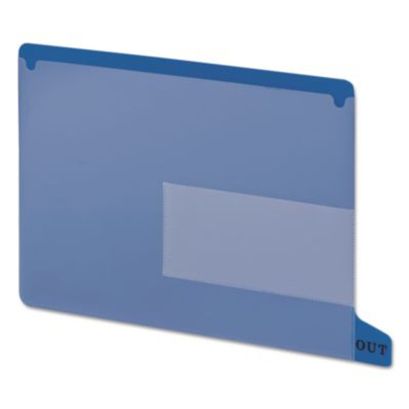 Colored Poly Out Guides With Pockets, 1/3-Cut End Tab, Out, 8.5 X 11, Blue, 25/Box