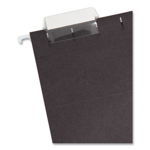 Colored Hanging File Folders With 1/5 Cut Tabs, Letter Size, 1/5-Cut Tabs, Black, 25/Box
