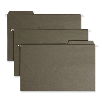 Fastab Hanging Folders, Legal Size, 1/3-Cut Tabs, Standard Green, 20/Box