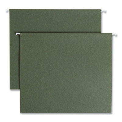 Box Bottom Hanging File Folders, 2" Capacity, Letter-Size, Standard Green, 25/Box