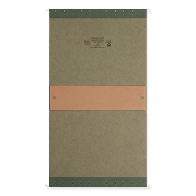 Box Bottom Hanging File Folders, 3" Capacity, Letter Size, Standard Green, 25/Box