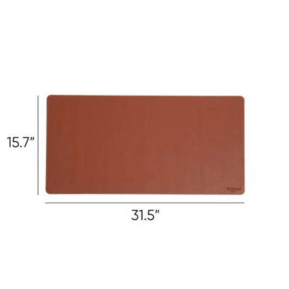 Vegan Leather Desk Pads, 31.5" x 15.7", Brown