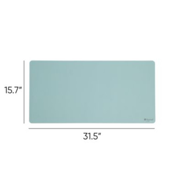Vegan Leather Desk Pads, 31.5" x 15.7", Light Blue