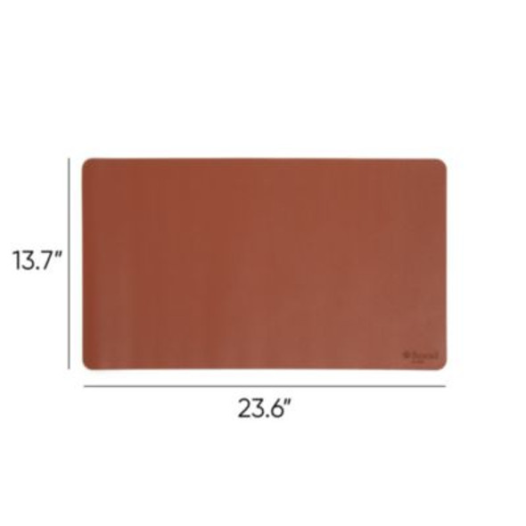 Vegan Leather Desk Pads, 23.6" x 13.7", Brown