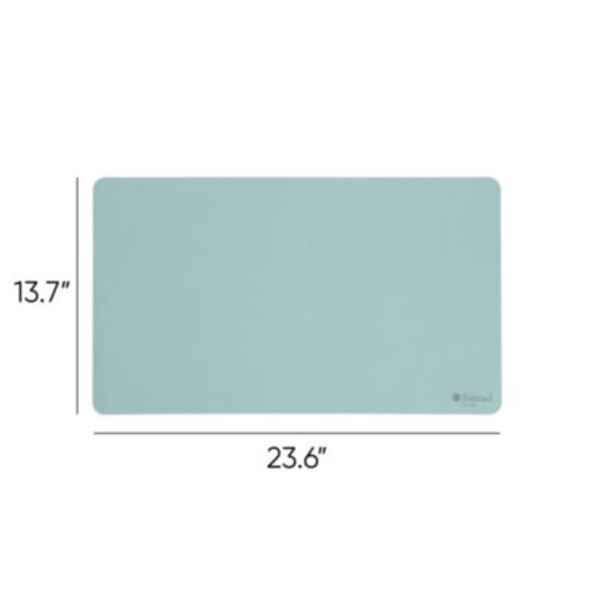Vegan Leather Desk Pads, 23.6" x 13.7", Light Blue