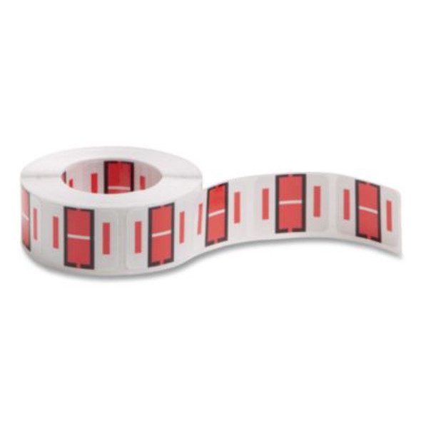 A-Z Color-Coded End Tab Filing Labels, I, 1 X 1.25, White, 500/Roll