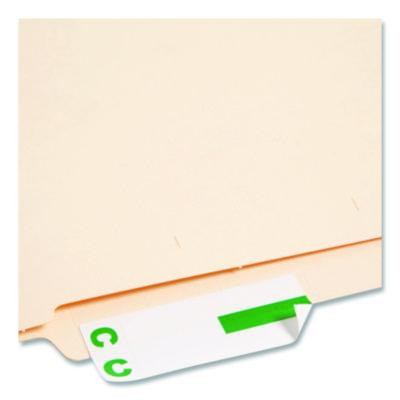 Alphaz Color-Coded First Letter Combo Alpha Labels, C/p, 1.16 X 3.63, Dark Green/White, 5/Sheet, 20 Sheets/Pack