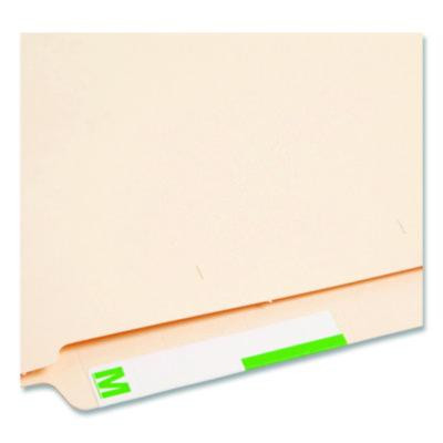 Alphaz Color-Coded First Letter Combo Alpha Labels, M/z, 1.16 X 3.63, Light Green/White, 5/Sheet, 20 Sheets/Pack