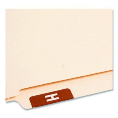 Alphaz Color-Coded Second Letter Alphabetical Labels, H, 1 X 1.63, Dark Brown, 10/Sheet, 10 Sheets/Pack