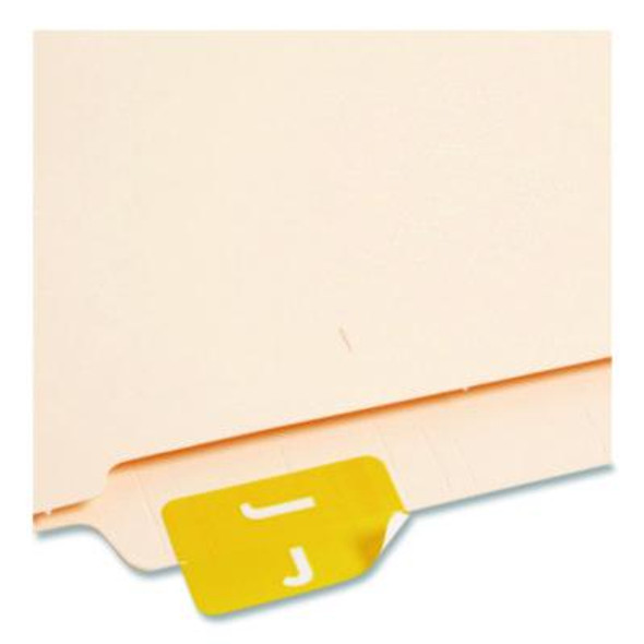Alphaz Color-Coded Second Letter Alphabetical Labels, J, 1 X 1.63, Yellow, 10/Sheet, 10 Sheets/Pack