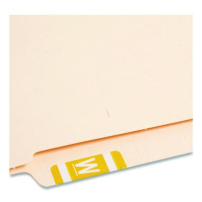 Alphaz Color-Coded Second Letter Alphabetical Labels, W, 1 X 1.63, Yellow, 10/Sheet, 10 Sheets/Pack
