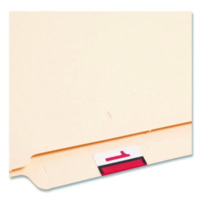 Numerical End Tab File Folder Labels, 1, 1 X 1.25, White, 500/Roll