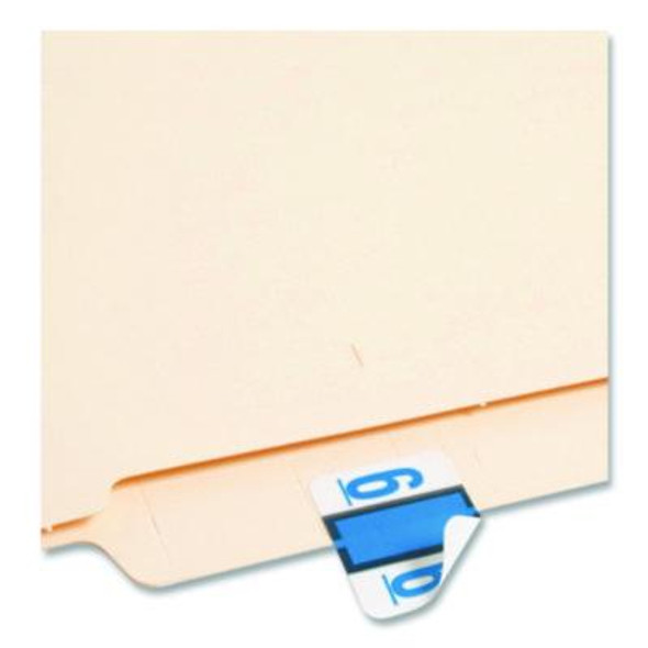 Numerical End Tab File Folder Labels, 6, 1 X 1.25, White, 500/Roll