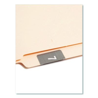 Numerical End Tab File Folder Labels, 7, 1.5 X 1.5, Gray, 250/Roll
