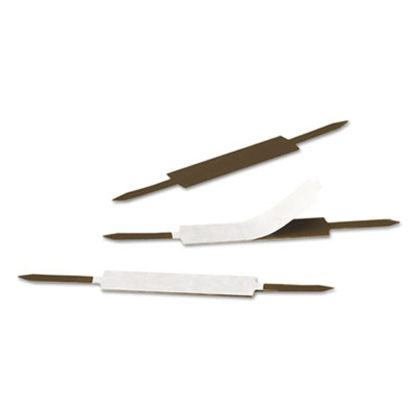 Standard Self-Adhesive Two-Prong Fastener Base And Compressor Sets, 1" Capacity, 2.75" Center To Center, Brown, 100/Box