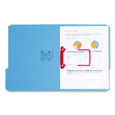 U-Clip Bonded Fasteners, 2" Capacity, 2.75" Center To Center, Red/White, 100/Box