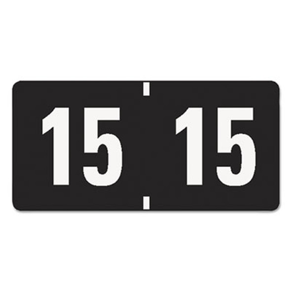 Yearly End Tab File Folder Labels, 15, 0.75 X 1.5, Black, 500/Roll