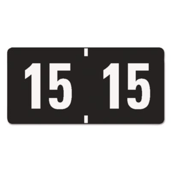 Yearly End Tab File Folder Labels, 15, 0.75 X 1.5, Black, 500/Roll