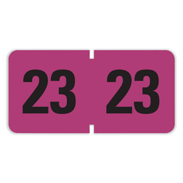 Yearly End Tab File Folder Labels, 23, 0.75 x 1.5, Purple, 500 Labels/Roll