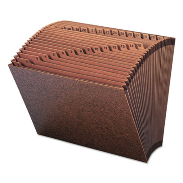 Tuff Expanding Open-Top Stadium File, 31 Sections, 1/31-Cut Tabs, Letter Size, Redrope