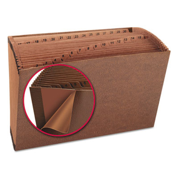 Tuff Expanding Open-Top Stadium File, 31 Sections, 1/31-Cut Tabs, Legal Size, Redrope