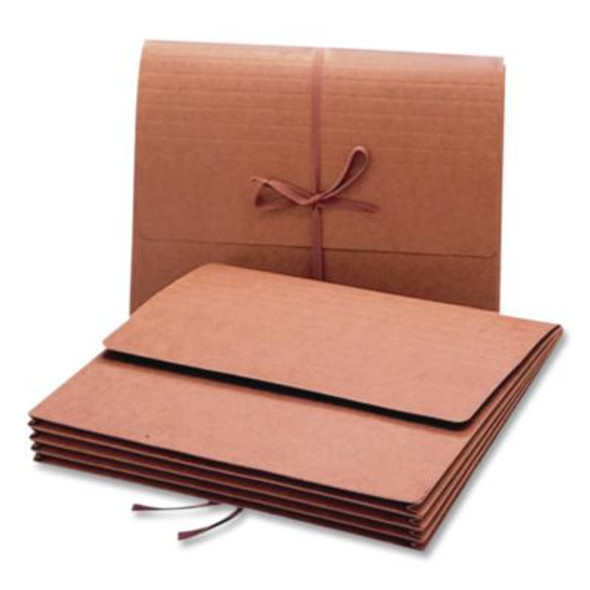 Redrope Expanding Wallets, 5.25" Expansion, 1 Section, Cloth Tie Closure, Legal Size (9.5" x 14.75"), Redrope