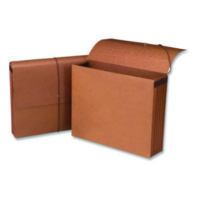 Recycled Redrope Wallets, 5.25" Expansion, 1 Section, Elastic Cord Closure, Letter Size, Redrope, 10/Box