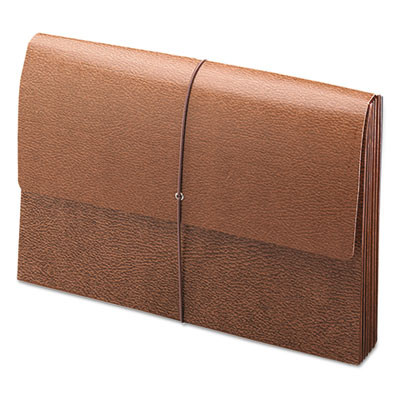 Classic Expanding Wallets With Tear-Resistant Gussets, 3.5" Expansion, 1 Section, Elastic Cord Closure, Legal Size, Redrope