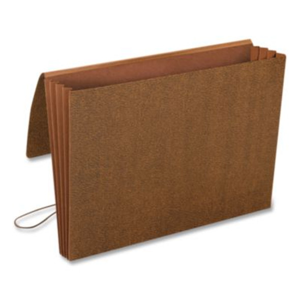 Classic Expanding Partition Wallet With Tear Resistant Gusset/Elastic Cord, 5.25" Expansion, 6 Section, Legal Size, Redrope