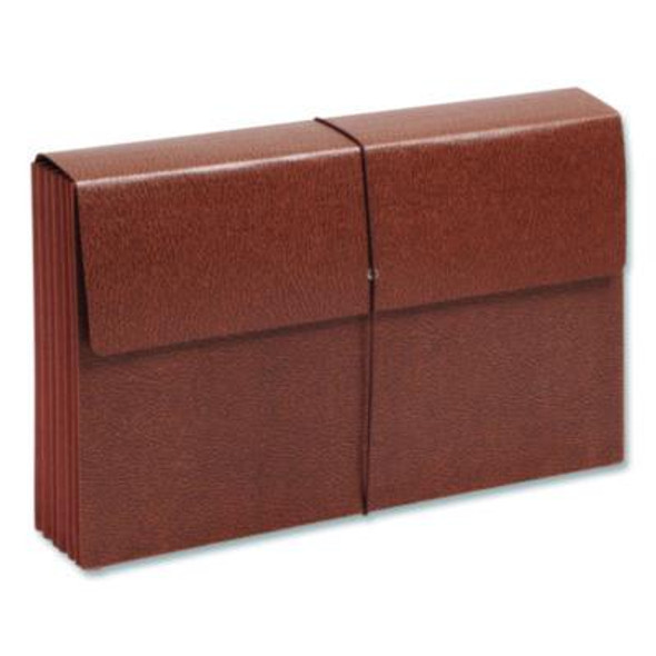 Classic Expanding Partition Wallet With Tear Resistant Gusset/Elastic Cord, 5.25" Exp, 6 Section, Legal Size, Redrope, 10/Box