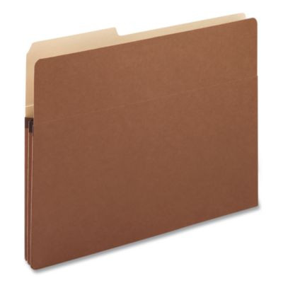 Redrope Drop Front File Pockets With 2/5-Cut Guide Height Tabs, 1.75" Expansion, Letter Size, Redrope, 25/Box