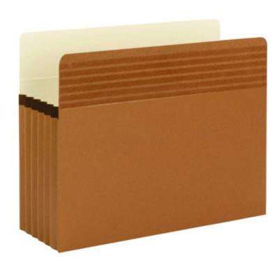 Easy Grip Pockets, 5.25" Expansion, Letter Size, Redrope, 10/Box