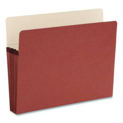 Supertab Pockets, 3.5" Expansion, Letter Size, Redrope, 25/Box