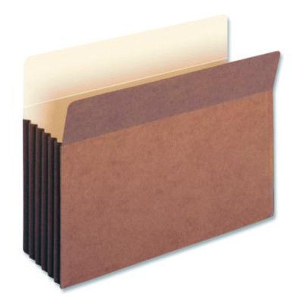 Redrope Drop-Front File Pockets With Fully Lined Gussets, 5.25" Expansion, Letter Size, Redrope, 10/Box