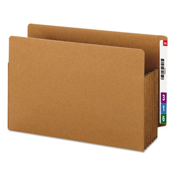 Heavy-Duty Redrope End Tab Tuff Pockets, 5.25" Expansion, Legal Size, Redrope, 10/Box