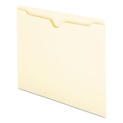Manila File Jackets, 1-Ply Straight Tab, Letter Size, Manila, 100/Box